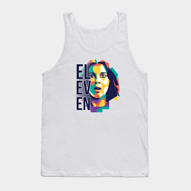 Eleven Stranger Things Pop Art Tank Top by pentaShop